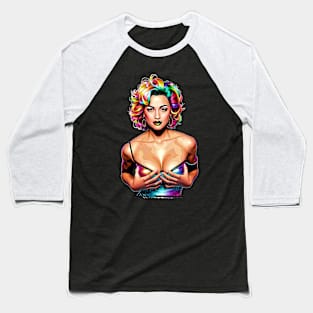 Madonna Pop Art Halftone Retro Baseball T-Shirt